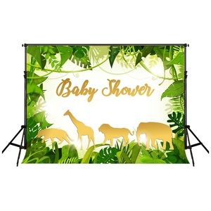 Baby Shower Jungle Theme Photography Backdrop